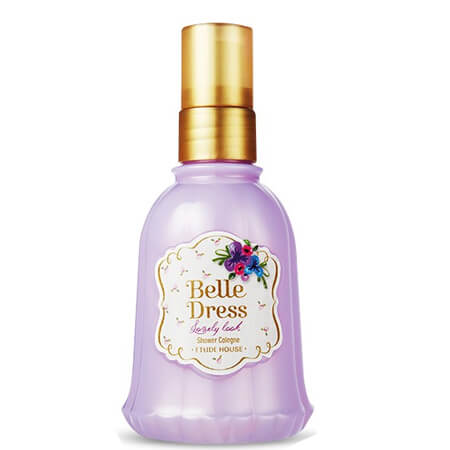 Etude Belle Dress lovely Look Shower Cologne 100 ml. โคโลญจน์น้ำหอมสำหรับฉีดร่างกาย ให้กลิ่นหอมยาวนานพร้อมช่วยเติมความชุ่มชื้น กลิ่นหอมยาวนาน ด้วยกลิ่นสปาร์คกลิ้ง ซิตรัส ฟลอรัล หญิงสาวผู้มีรอยยิ้มสดใสราวกับ Sunshine